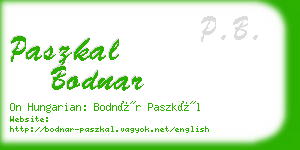 paszkal bodnar business card